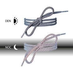 Reflex Schürsenkel rund - Schwarz